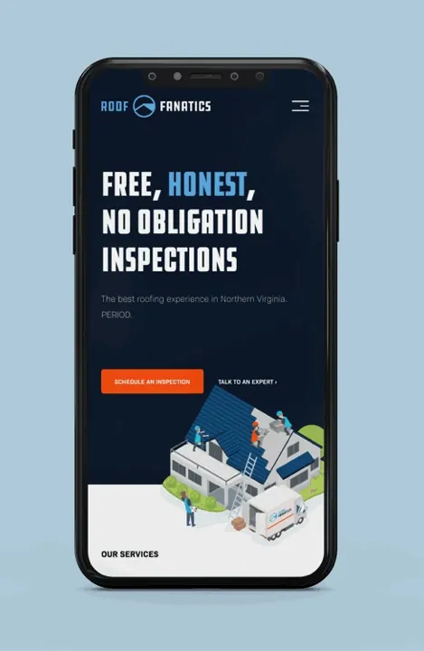 Animated showcase of mobile websites designed by Zion Creative