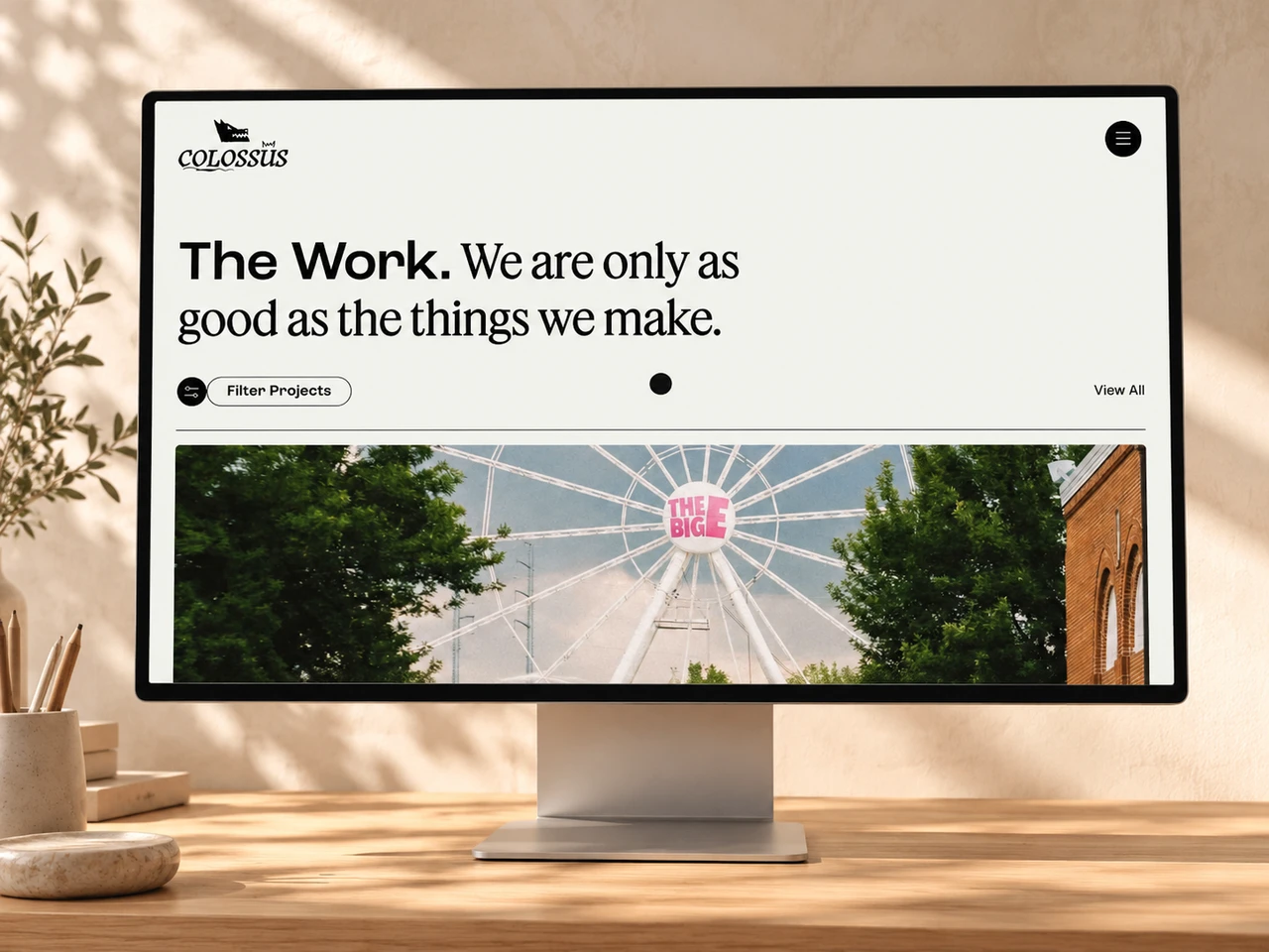 Colossus agency website developed in Webflow