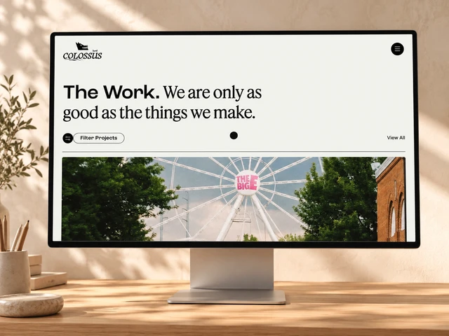 Colossus website, designed by Colossus and developed by Zion Creative