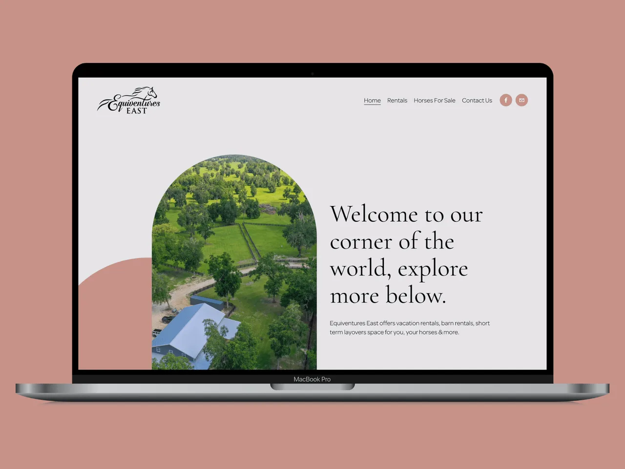 Equiventures East equestrian vacation website, branding, and photography by Zion Creative